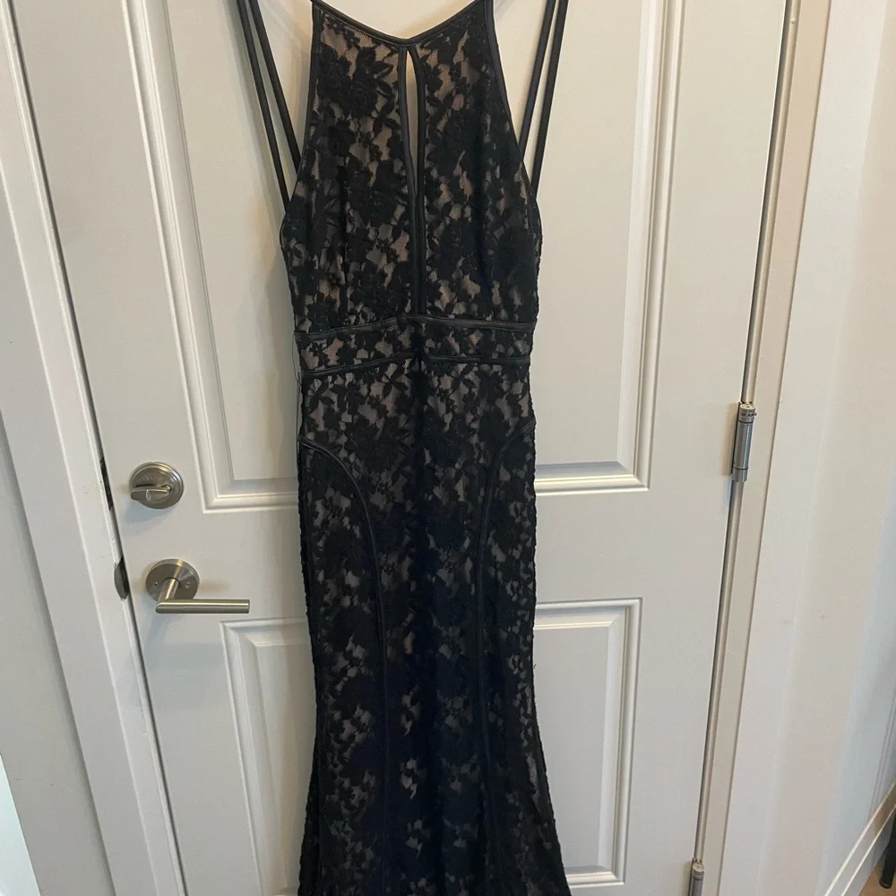 Marciano Black Lace Backless Dress - Picture 1 of 3